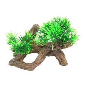 Life Like Tree Trunk Aquariums Decors Resin Water Grass Fishtanks Landscape Centerpiece with Simulation Texture and Color