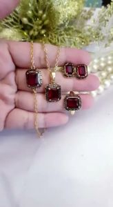 Set Perhiasan Xuping Batu Merah 83122a