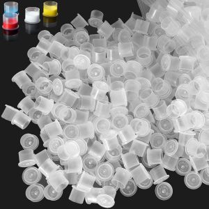 Bộ 300 nắp đựng mực xăm hình Emalla gồm 100 nắp nhỏ 100 nắp vừa và 100 nắp lớn. Cốc đựng mực xăm hình dùng một lần chống thấm nước hộp đựng mực xăm hình bằng nhựa nắp đậy mực xăm hình vật tư xăm hình bền phụ kiện xăm hình.