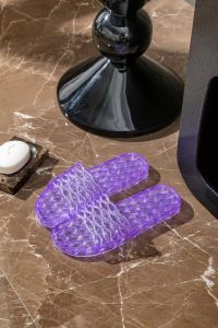 [Free Shipping] Crystal Transparent Shoes 1478 Womens Plastic Wedge Sandals for Mothers Thick-Soled Comfortable Summer Bathroom Shoes
