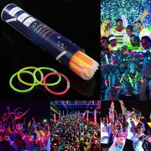 100pcs Glow Stick Bracelet Party Decorations in Mixed Hues