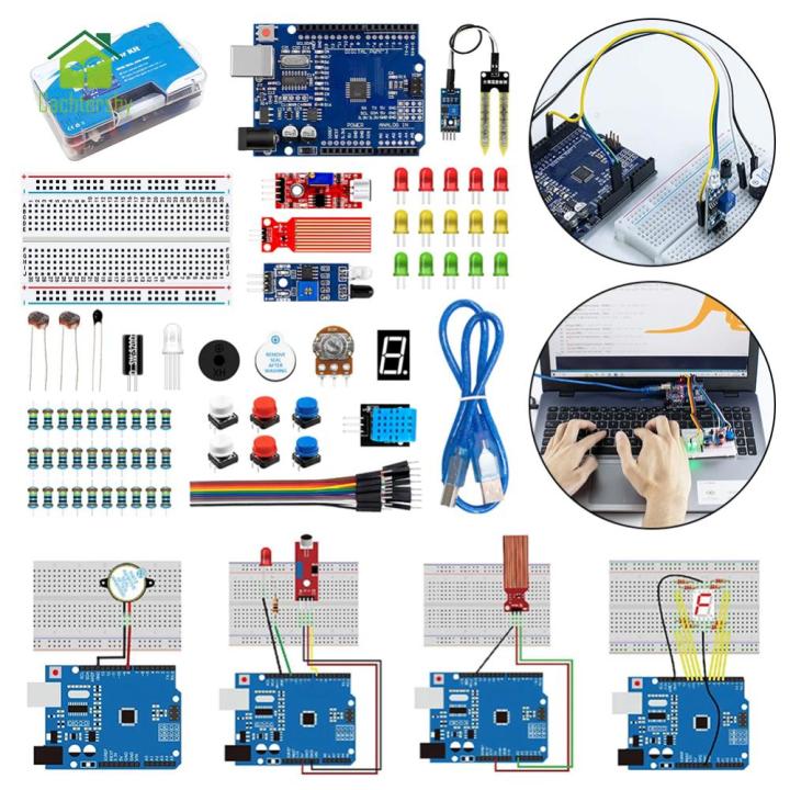 Arduino UNO R3 Starter Kit with Breadboard LED Sensor Modules ...
