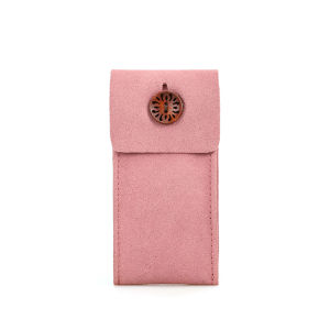 CONTACTS Handmade Genuine Leather Single Watch Bags for Men Retro Anti-Scratch Suede Leather Watch Case Women Watch Holders Soft Watch Storage Pouch