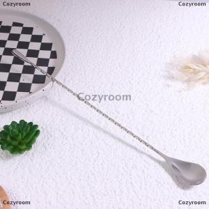 [COD] Cozyroom ที่คนค็อกเทลด้ามยาวช้อนผสมบาร์เทนเดอร์ทำจากสเตนเลสอุปกรณ์สำหรับบาร์เครื่องปั่นวิสกี้อุปกรณ์ในครัว