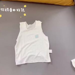 เสื้อกล้ามสำหรับเด็กทารก 0 หนึ่ง 3 เดือน 6 สายเดี่ยวผ้าโมดอลแบบบางสำหรับทารกแรกเกิดฤดูร้อน