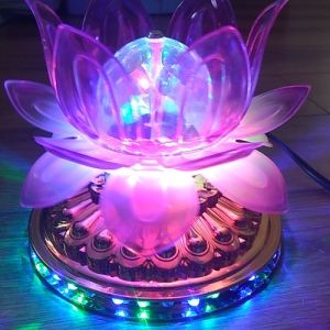[HCM]Đèn Led Bông Sen Quay 7 Màu ShopAnhThu