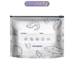 Heabety  10 cái túi công suất lớn nhôm lá thực phẩm Túi rò rỉ tủ đông an toàn nhà bếp túi tươi giữ tươi Túi khóa có thể tái sử dụng