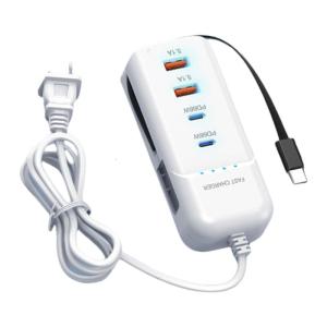 Portable Power Strips Featuring PD Quickly Charge Plus 2 USB Outlets for Multiple Devices for US EU Sockets