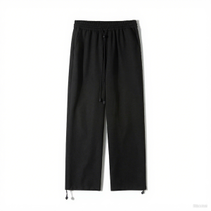 Mens Casual Full-Length Waffle Knit Pants with Elastic Waist