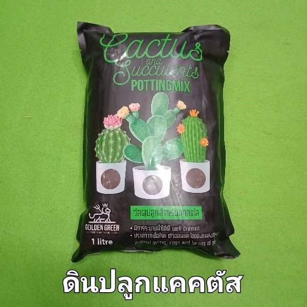 ดินปลูกแคคตัสและไม้อวบน้ำ ระบายน้ำดี ปลอดเชื้อโรค