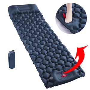 BUTTERY & CO.Air Mattresses Portable Inflatable Bed with Pillow Folding Camping Bed Single Connector Outdoor air cushion