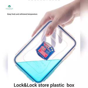 [SG seller]Lock＆Lock Flagship Store Plastic Crisper Sealed Household Bento Box with Lid Refrigerator Microwaveable Heating Lunch Box
