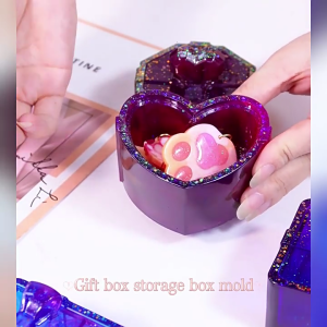 Jar Molding Tool Silicone Storage Box Mould Jewelry Sorting Case Mold Epoxy Resin Christmas Gift Organizer Mold