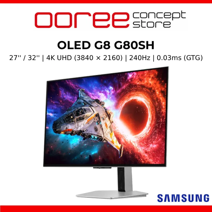 Samsung 27"/32" Odyssey OLED G8 G80SH Gaming Monitor 4K UHD (3840×2160) OLED Panel 240Hz Refresh Rate 0.03ms GTG
