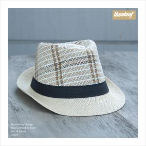 Insolent - Topi Tompi Fedora Vintage Elegan Outfit Bahan Bambu Paper Anti Kusut Size 58 Round Cocok Dengan Kemeja Klasik Dan Jas