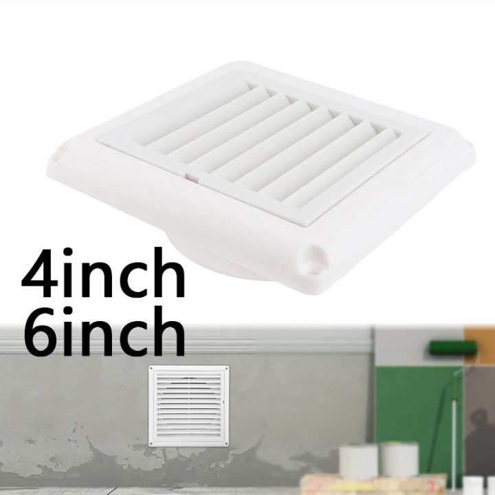 4inch 6inch Plastic Air Vent Louver Plastic PVC Fixed Exhaust Louver ...