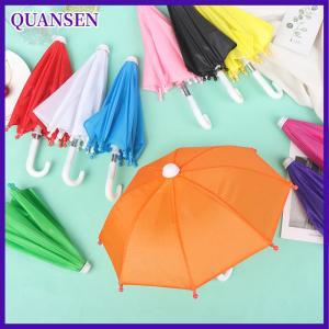 QUANSEN ร่มตุ๊กตาสีสันสดใสขนาด22ซม. อุปกรณ์กันฝนสำหรับตุ๊กตาขนาด18นิ้วอุปกรณ์เสริมสำหรับเด็กผู้หญิง