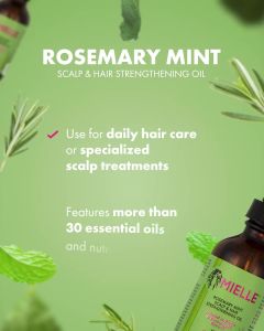 Mielle Organics Rosemary Mint Scalp & Hair Strengthening Shampoo Masque Strengthening Oil Conditioner Edge Gel