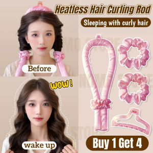 Hair Roller Heatless Curling Rod Headband Hair Rollers Hair Claw Clip Lazy Curler Curly Foam Cotton
