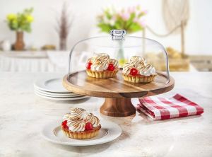 KITCHN Acrylic Dome Cover Cake Cover Pastry and Cake Plate Cover Penutup Kek Pastry Food Cover