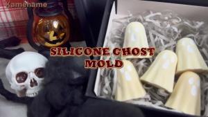 Ghost Silicone Mold 2 Packs Ghost Chocolate Candy Molds Halloween Silicone Molds for Jelly Chocolate Candy Gummy Crayon Resin