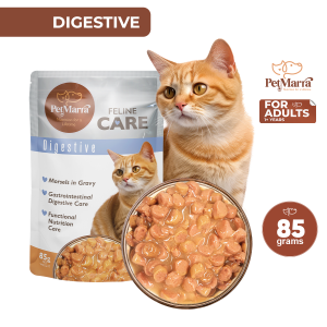 PetMarra Feline Care Morsels Adult Cat Wet Food Pouch Urinary Hairball Spayed Neutered Digestive Immunity Hair and Skin 85g Collection