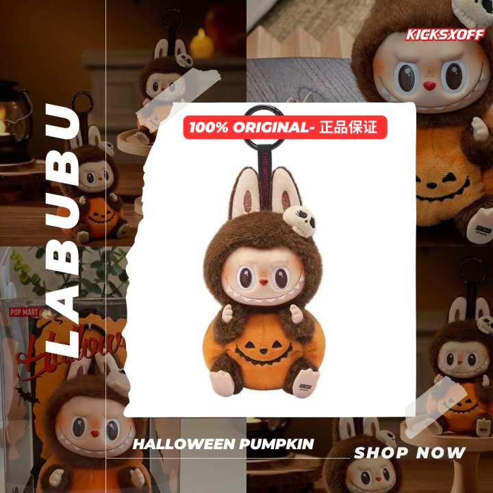 POPMART Labubu – Happy Halloween Pumpkin – Pendentif Peluche – Authentique Et Rare