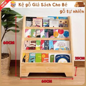 Kệ gỗ Giá Sách Cho Bé Kệ Gỗ Đa Năng Để Sách Cho Bé Trang Trí Phòng Học Giá Đựng Sách