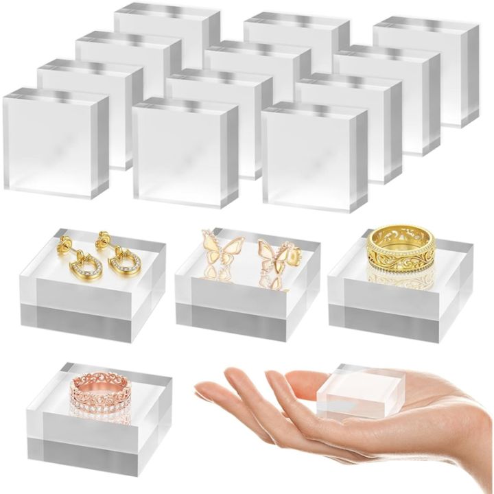 Acrylic Base Acrylic Blocks for Display 2x2x1 Inch Square Riser Display ...