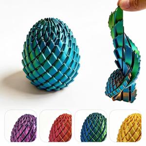 3D Printed Twisted Dragon Egg Toy Spiral Stress Relief Sensory Toy Kids Christmas Birthday Party Gifts Multi-color Fidget
