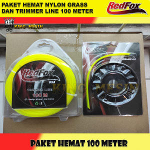 PAKET TALI SENAR MESIN POTONG RUMPUT 100 METER DAN DUDUKAN TALI SENAR MESIN POTONG RUMPUT REDFOX