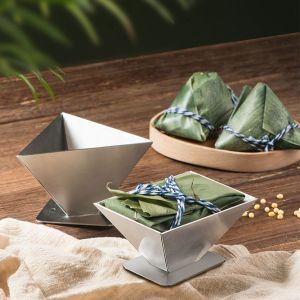 ZENGD Non-stick Traditional DIY 304 Stainless Steel Kitchen Tools Baking Pudding Making Molds Sushi Dumpling Mould Rice Ball Zongzi Mould