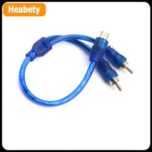 【2-3 days delivery】 1 RCA Female To 2 Male Splitter Stereo Audio Y Adapter Cable Wire Connector