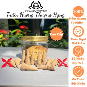 Nụ Trầm Hương (Trầm Thật)- Hộp 40 Nụ Loại Phổ Thông Dùng Để Xông Nhà - Trầm Hương Nhật Minh