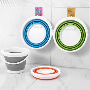 Premium Collapsible Foldable Pail Bucket home kitchen bathroom Folding Basin Fishing Pail