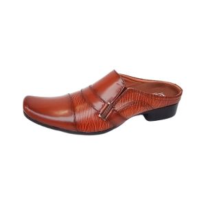 Bustong pantofel pria slop formal full kulit sepatu sandal B6015