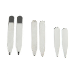 LEI 2Pcs Stainless Steel Collar Stays Bones For Dress Shirt Business Party Jewelry