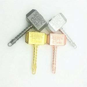 Wholesale 1pcs Wiitin Thors Battle Hammer Fidget Hand Spinner Made by Metal the Mighty Mjolnir Keychain Toy - Antique Brass