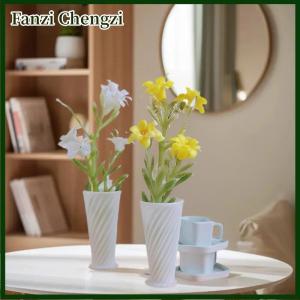 Fanzi 1 Piece Dollhouse Mini Table Flower Simulation Plant Potted Model Miniature Desktop Home Ornament Micro Scene Decoration