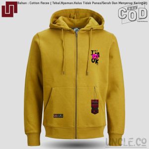 Hoodie zipper / Resleting Warna Hitam Sablon I`M OK {M-XXL} - Hoodie Cowok Keren 2024 Viral