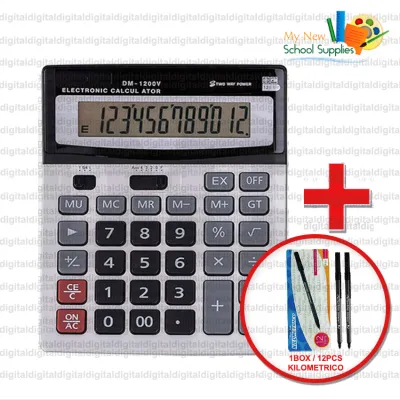 DIGITAL CASIO DM-1200V BiG Display Electronic Calculator 12 Digit