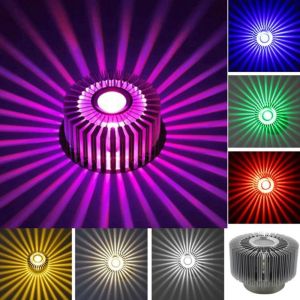 CEMOMEF 3W LED Ceiling Lights Sunflower Aluminum Wall Sconce Lamp Home Decor Creative Effect Lamp For Living Room Corridor Aisle Restaurant