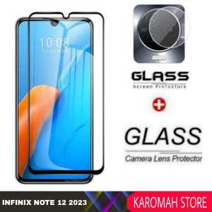 PROMO PAKET 2 IN 1 Tempered Glass INFINIX NOTE 12 2023 / INFINIX NOTE 7 2020 Screen Protector Full Layar Anti Gores Kaca