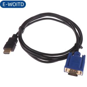 E-WOITD 1 Piece đối với HDTV HD LCD 1 1.5 3 5M 1080P hdmi-tương thích với VGA Nam Cable Adapter chì cho kết nối máy tính Máy Chiếu TV FC