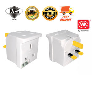 MK 692 13AMP 3 Pin 3 Way Adaptor/Adapter (Bakelite) Sirim Approved 13A 3 Way Adaptor NEON Light