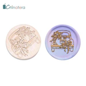 Chinatera 25Mm Nhạc Cụ Cổ Điển Retro Con Dấu Sáp Sơn Lửa Cổ Điển Sáp Niêm Phong Tem Thay Thế Đầu Tự Làm Sổ Lưu Niệm Thiệp Mời Đám Cưới Phong Bì Trang Trí