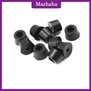 Mazhaha 10Pcs 17 x 10mm Round Cabinet Black Rubber Instrument Case Feet Foot Circular