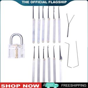 17 ชิ้นการฝึกอบรมการปฏิบัติ ล็อค เลือกกุญแจหยิบปลดล็อค ล็อค เลือก เครื่องมือ