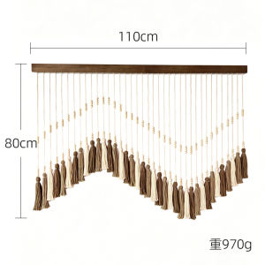Thảm treo tường trang trí tường phong cách Bắc Âu sáng tạo dệt tua rua thảm treo tường dây cotton Bohemian.