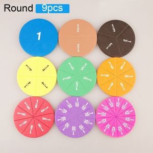 Fraction Instrument Board Round EVA Math Teaching Aids Student Learning Tool Math Educational Toys